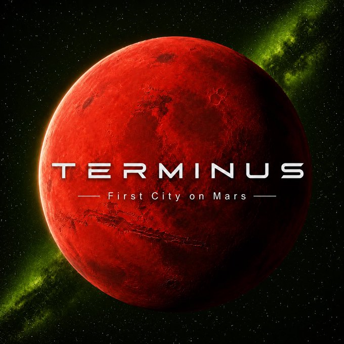 Mars with the Terminus wordmark